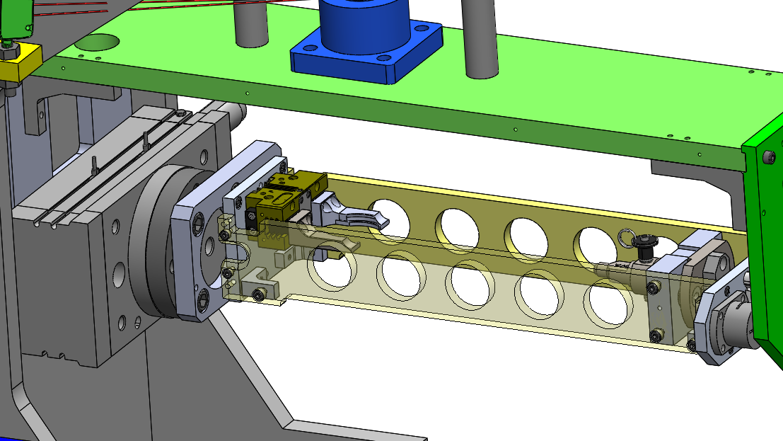 Full tooling assembly modelled around the cell.